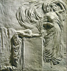 Andre Glades gravplatta, 1906-8 (gips)